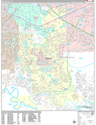 Missouri City Wall Map Premium Style 2026
